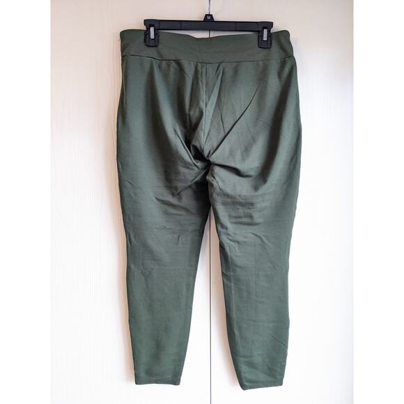 Luxe by Lularoe Women's Skinny Green Mid Rise Elastic Waist Legging Pant Size XL - Picture 2 of 5